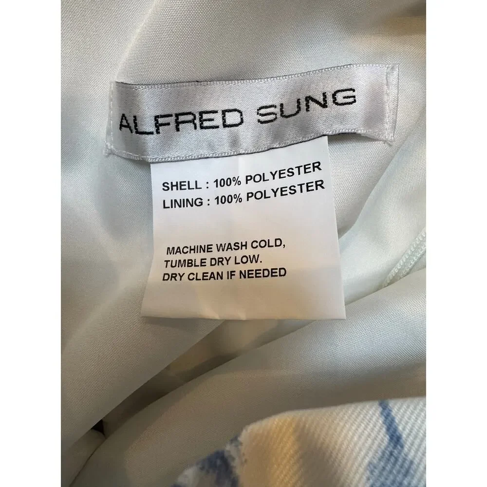 Alfred Sung Cottage Rose Larkspur Gown - Size 10 (new) - Picture 6 of 10